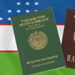 На фото два паспорта российский и узбекский.