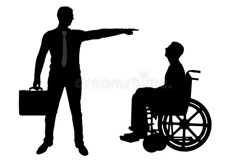 На фото плохое отношение к инвалидам.