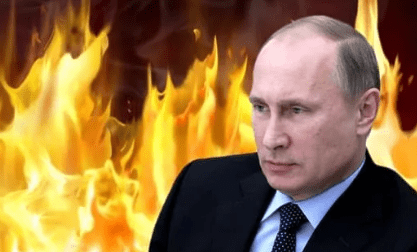 Фото Владимира Путина на фоне пожаров.
